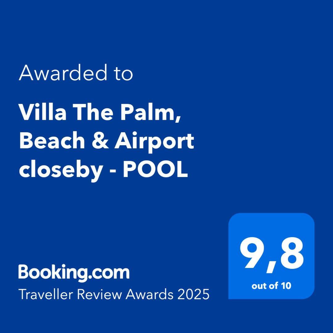 Villa The Palm, Beach & Airport Closeby - Pool Pórto Ráfti Buitenkant foto